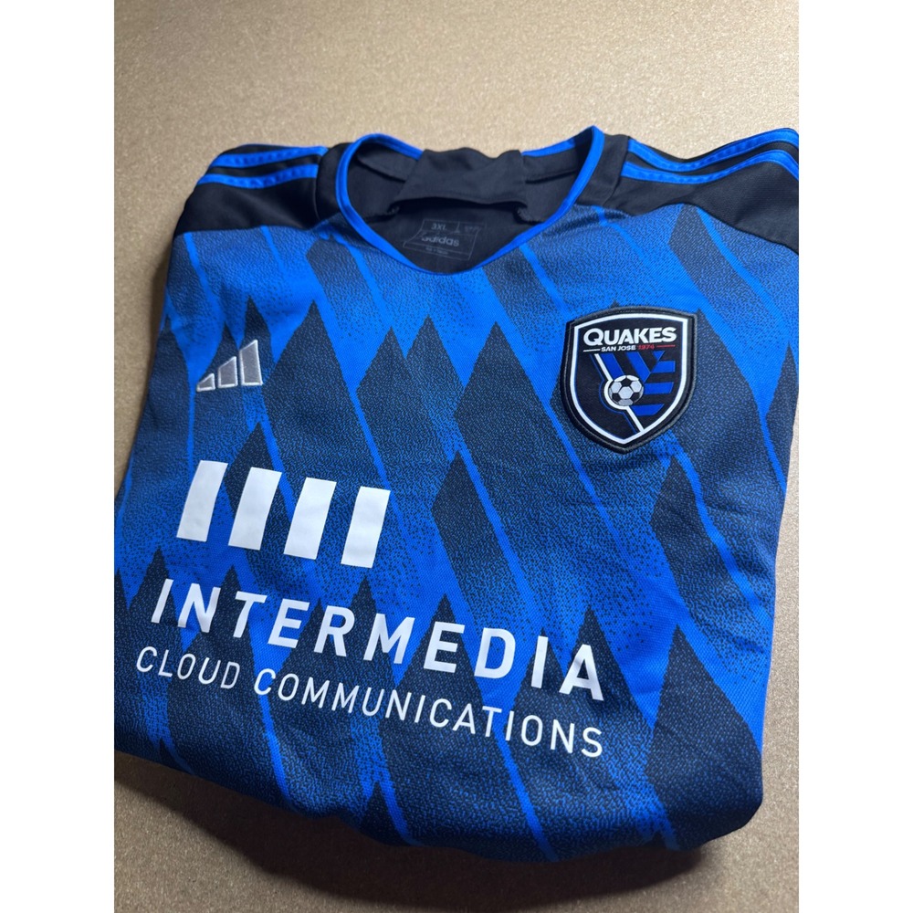 Adidas San Jose Earthquakes MLS Jersey Blue Black Rashford 10 HI1867 Mens 3XL